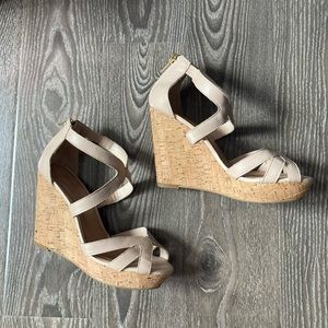 Le Chateau Beige Wedges